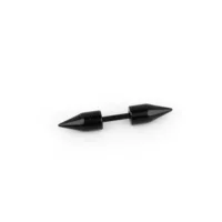 One medium black cylindrical cone