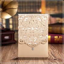 Beautiful custom wedding ceremony banquet invitation high-end printing invitation European invitation invitation letter customized supplies