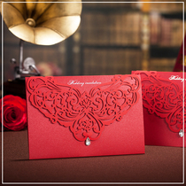 Beautiful 2019 invitation letter new photo Red Hollow European creative custom wedding invitation invitation