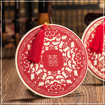 Simei 2019 Red Chinese style creative hollow wedding ceremony custom invitation invitation letter personality invitation