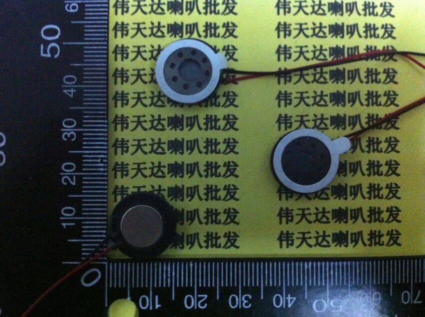 Mobile phone speaker MP3 MP4 speaker round diameter 15MM thick 4MM with line 8 Euro 1W8R environmental protection