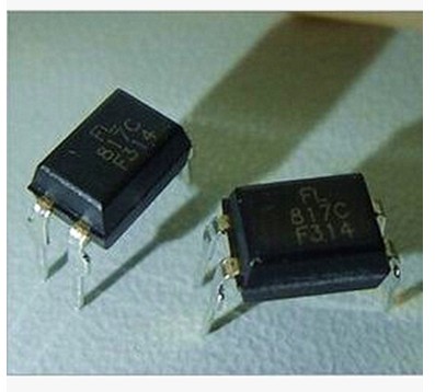 Taiwanese square crystal optocoupler FL817C DIP-4 substitutable for PC817 EL817 optocoupler
