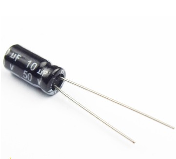 Straight-inserted aluminium electrolytic capacitor 50V 10uf electrolytic capacitor capacitor 10u volume 5 * 11MM