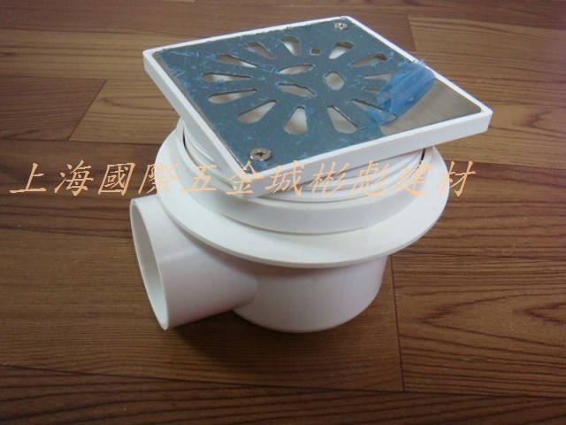 Real Wholesale PVC Embedded Accessories 50PVC Side Row Floor Drain Square stainless steel surface floor drain 50mm * 11cm