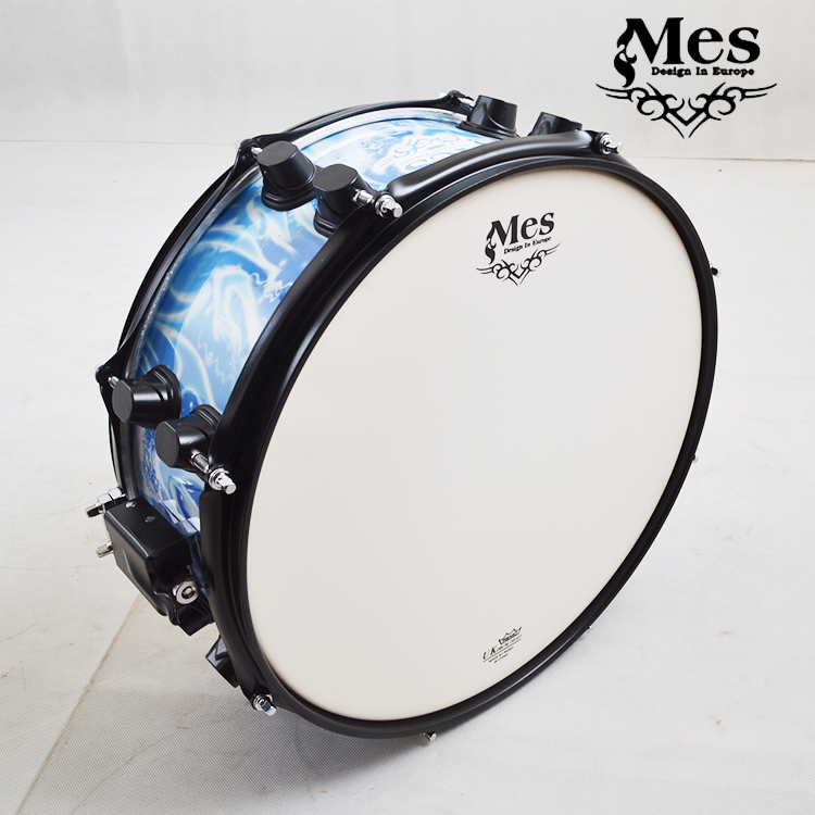 Mais Jun Drums DM Professional 14 Inch Small Army Drum Wood Drum Cavity Sandblasted Drum Leather Adult Rack Drum