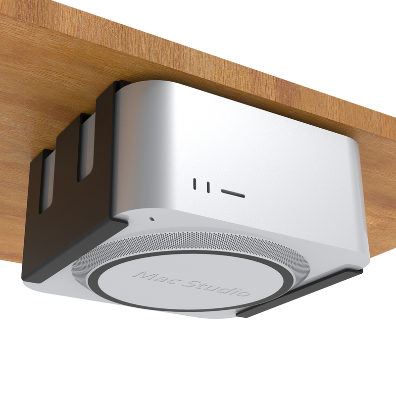 Mac Studio Under-Desk Metal Hidden Storage Bracket with Soft Cushion Protection Saves Space