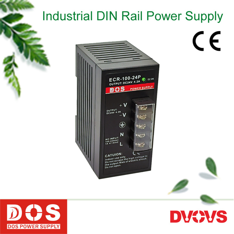 100W24V Industrial-Grade Rail-Mounted Switching Power Supply Ecr-100-24P Dc24V4.2A Has a Three-Year Warranty