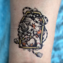 Full 15 yuan Japanese little devil Royal Guard tattoo sticker waterproof female durable simulation Korean dark black