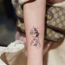 Over 15 yuan kimono tear mole Geisha Prajna tattoo stickers waterproof female long-lasting simulation