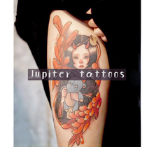 Full 15 yuan cute other shore flower girl tattoo sticker waterproof female durable Korean ins dark