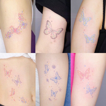 Hipster fairy air butterfly tattoo stickers waterproof female lasting simulation ins Wind dark sexy cute Korea