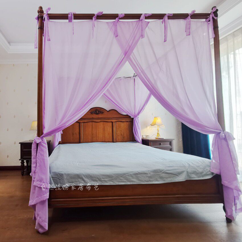 Customized pink imitation silk Southeast Asian style Korean French princess yarn tent cute curtain anti-mosquito net