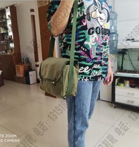 Stock 80s Six or seven style parts bag with latch plate Old Canvas Satchel Army Satchel backpack Red era