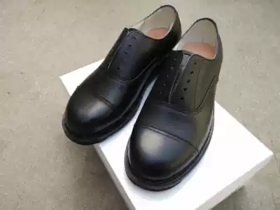 Reprinted version of the old 7865 three-joint leather shoes (cow leather bottom) 65 three-section head men's leather shoes