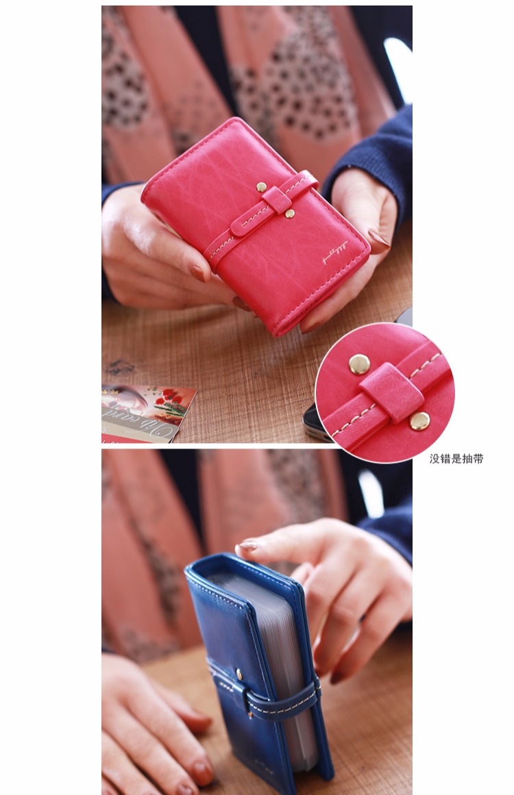20 thẻ Puriti new lady túi nhỏ túi dầu dễ thương da sáp Phiên bản Hàn Quốc của Hàn Quốc nhỏ đơn giản nhỏ tươi thủy triều - Chủ thẻ ví nữ