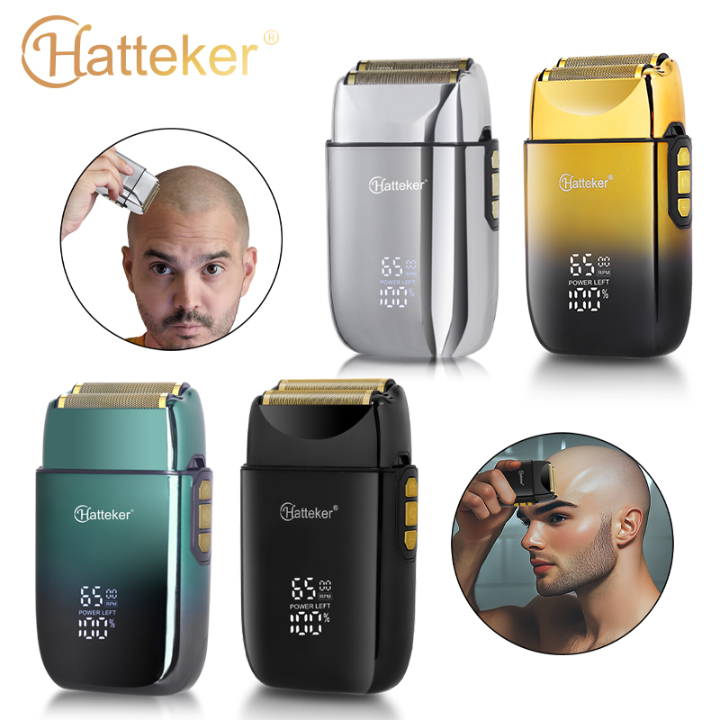 Reciprocating Double-Grid Shaver, Barber Shop Oil Head Whitening Device, Washable Men's Shaver, Razor, Bald Head Shaving Machine