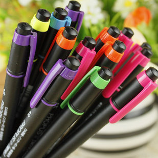 Mitsubishi double-headed round oblique head ten-color set PUS101T Japan UNI-ball direct sales red purple empty color highlighter