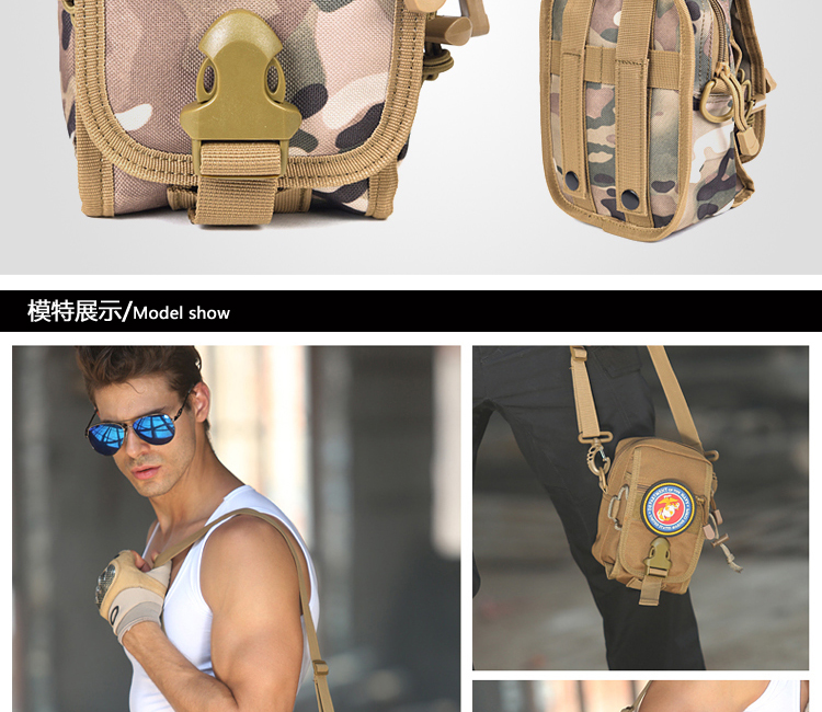 Thể thao ngoài trời du lịch túi đeo vai chiến thuật đa chức năng nam nữ bình thường mini Messenger túi điện thoại di động tiền túi nhỏ - Túi vai đơn túi zara