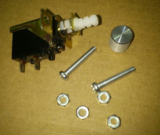 Key switch with a diameter of 10 mm aluminum shell cap and installation screw