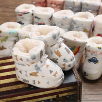 Baby toddler shoes baby cashmere warm shoes before step cotton shoes non-slip children do not fall shoes in winter