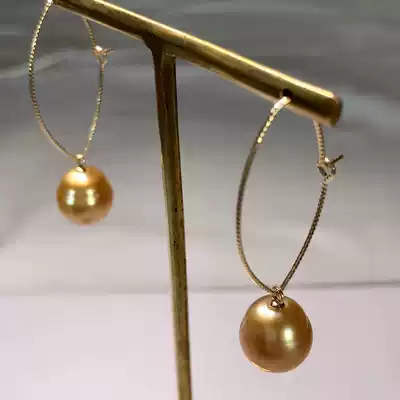 (Spring Breeze Agency Japan direct purchase) Nanyang Golden Pearl 10K earrings