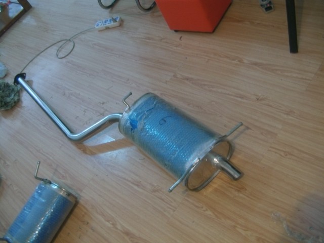 Old-style rey Eagle double layer thickened stainless steel exhaust pipe silencer rear section