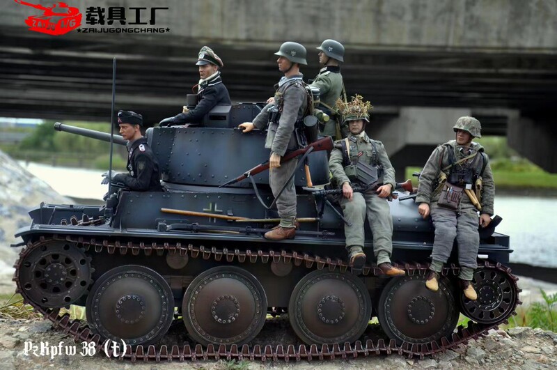Vehicle Factory German 38t Tank Armored Vehicle 1/6 Scale Soldier Toy Model All Metal