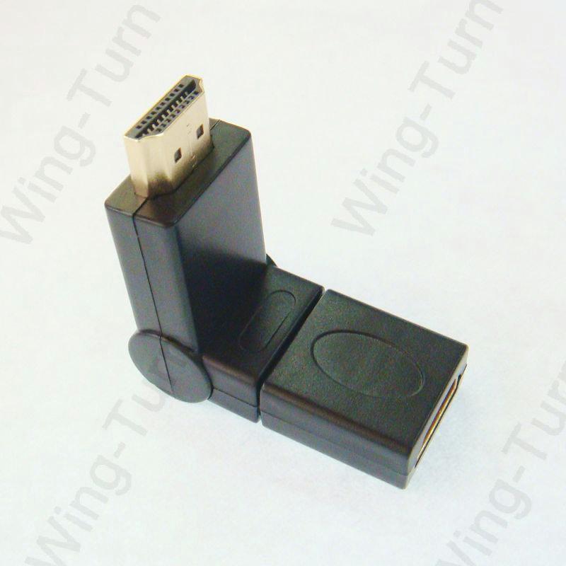 Yunteng HDMI male to HDMI female adapter A-type female to A-type male 360-degree rotation 180-degree transfer