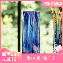 Japan Tsuklightly BlueGreen artisanal dazzling glass vase Vase Gold Leaf Friend Birthday Jo to decorate flower arrangement