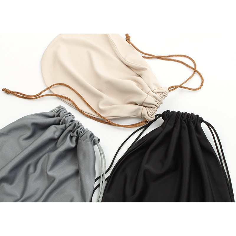 ins wind pure color silk noodles smooth travel home classification finishing containing bag with dirty drawing rope bunch pocket