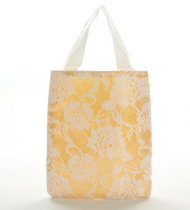  White lace mini small cute golden silk texture portable small bag