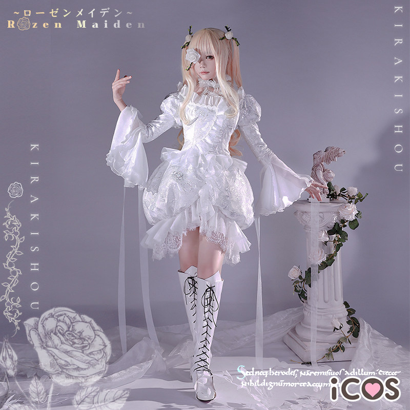现货ICOS蔷薇少女雪华绮晶洋装哥特萝莉恶魔cosplay服装女，如何打造完美coser形象？-Cosplay女装/cos女装-淘宝好物网