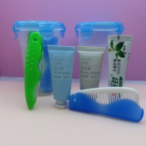 Portable business trip toiletry set foldable toothbrush toothpaste shampoo shower gel 6-piece affordable set