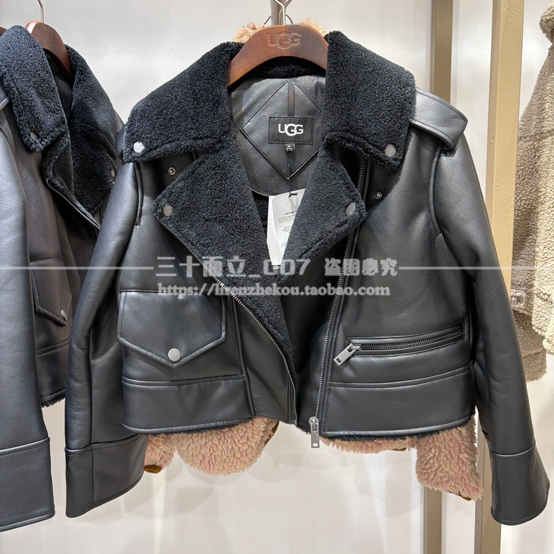 Ugg/Yujie Women's New Autumn and Winter Warm Lapel British Style Casual Jacket 1173393 Domestic Version