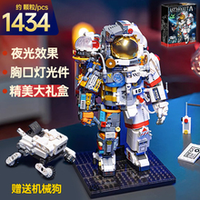 2024 New Dawn Breaking Astronaut Boy Puzzle Assembly Toy Block Model Decoration International Children's Day Gift