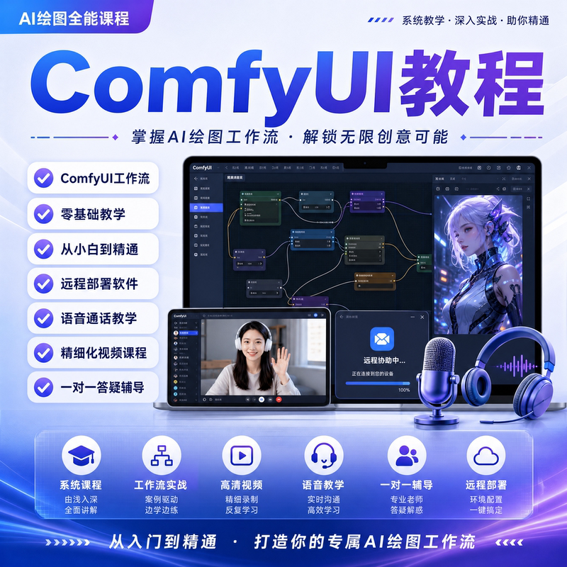 Comfyui One-On-One Remote Video Teaching Win Mac Cloud Deployment