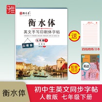 Hengshui body English copybook Junior High School English 7 7th grade next book Copybook Human teaching version Synchronous copybook Teacher recommended