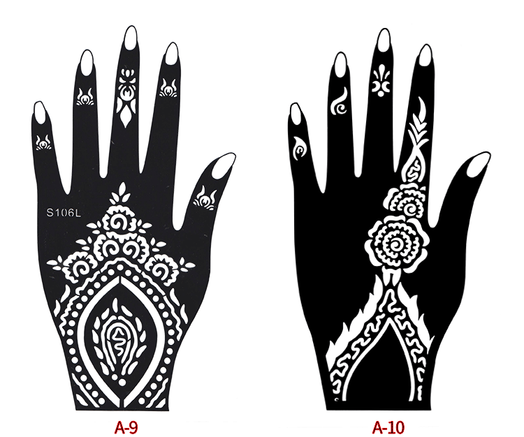 Tay xăm tay Ấn Độ sơn Hannah Henna tattoo body painted hollow bán vĩnh viễn mẫu template hình dán tattoo mini