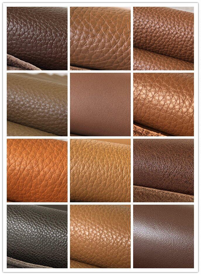 New Head Layer Cow Leather Diy Handmade Key Bag Card Bag Soft Leather Fabric Side Corner Stock Genuine Leather Leather Plant Tannic Brown 1