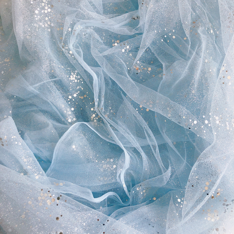 Galaxy Sequin Aesthetic Tulle, Popular Photo Shoot Background Cloth, DIY Princess Dress Fabric, Tulle Curtain Fabric