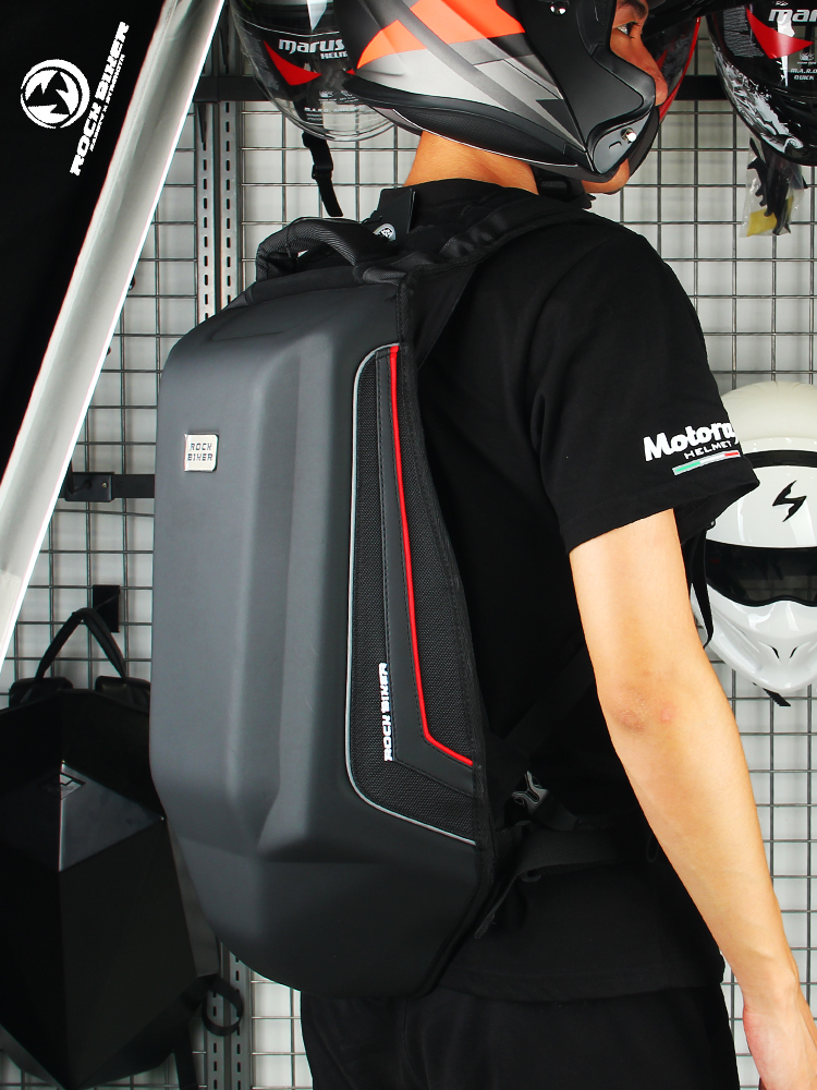 rockbiker motorcycle riding backpack helmet bag Full helmet computer bag Waterproof knight motorcycle hard shell large
