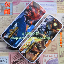  Korean version of the League of Legends pencil box Plastic stationery box double-sided multi-function storage box Student pen box