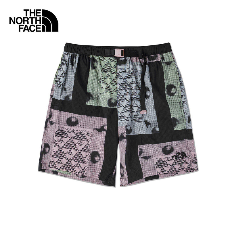 Spring and Summer Thenorthface Ue Men's Outdoor Printed Comfortable Breathable Lightweight Casual Shorts 8Cku