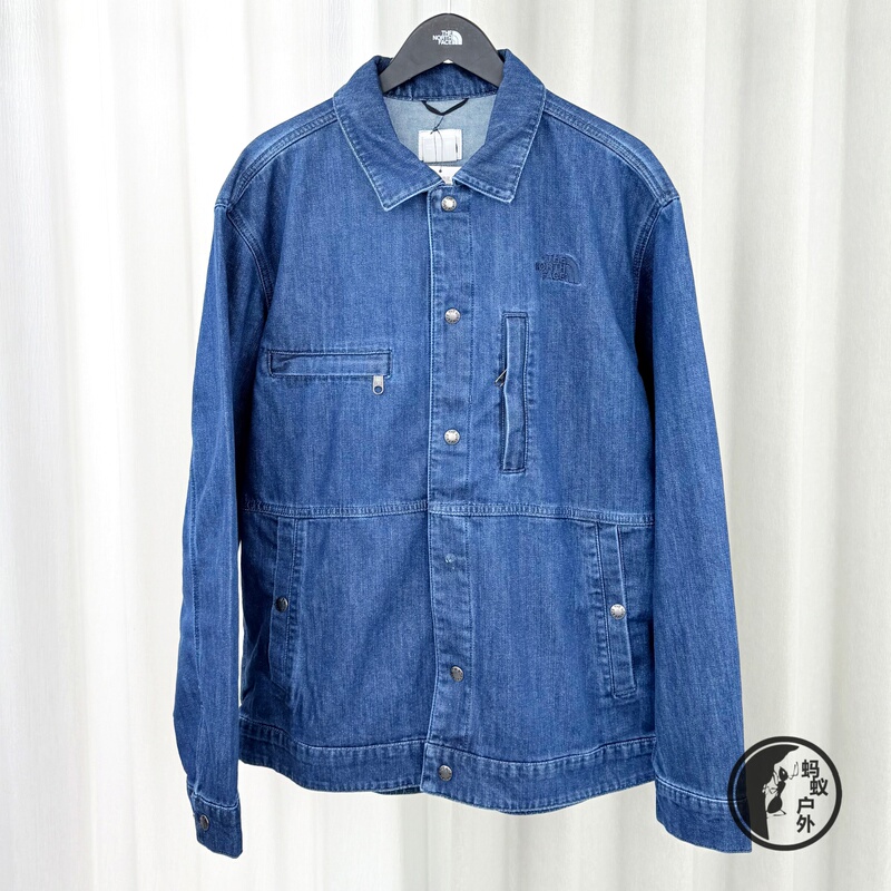 26 Spring New the North Face Men's Outdoor Loose Lapel Workwear Denim Jacket 8Fzn