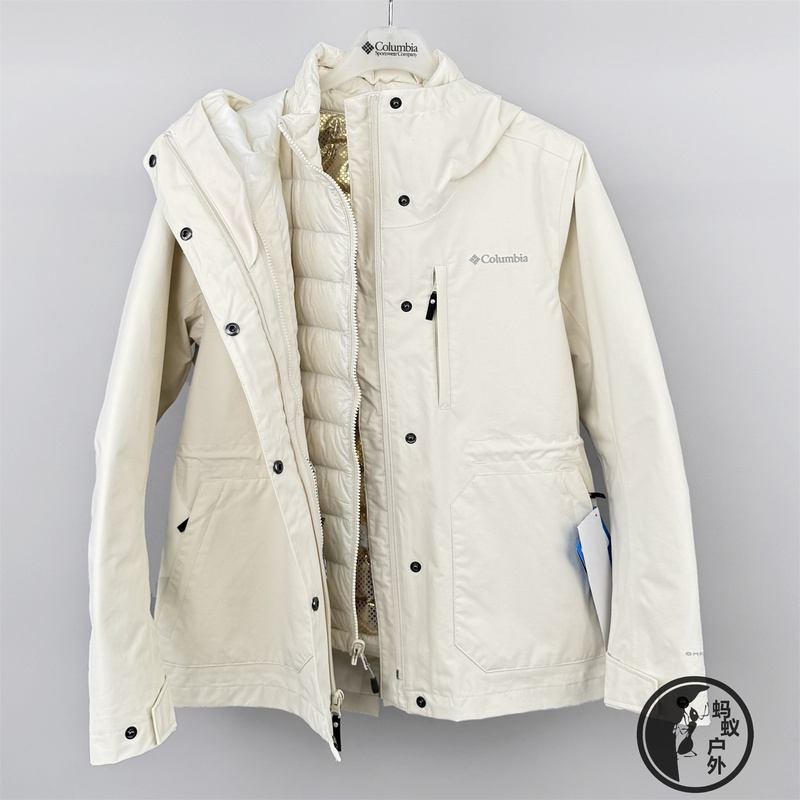25 Autumn/Winter New Columbia Women's Gold Dot down Waterproof 3-in-1 Jacket Xr9187