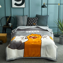 1 5-meter single thickened student dormitory cloud blanket double-layer autumn Raschel blanket cartoon childrens blanket 5 kg