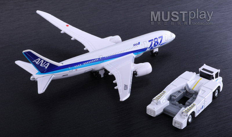 Модель машины 日本tomy多美卡正品ana航空787合金飞机拖车jal机场模型套装玩具 Takara