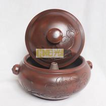 Yunnan special production built water purple pottery black pottery handmade hollow flower 2 Number of matt purple sand steam boiler soup pan 4-6 people use