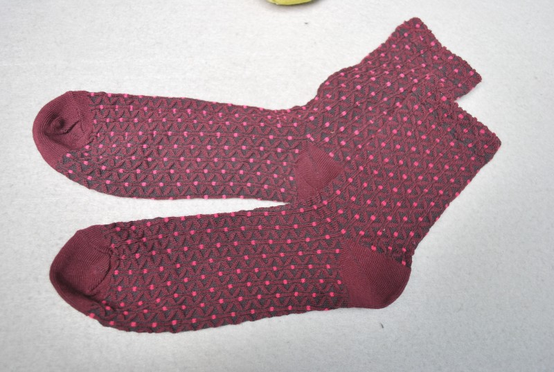 Vớ xuất khẩu, vớ cotton seersucker, vớ cotton nữ, 10 nhân dân tệ, 4 đôi tất nữ cổ ngắn dễ thương
