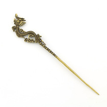 Retro Dragon hairpin creative pure brass tea needle cigar dredging device needle blocking portable handmade